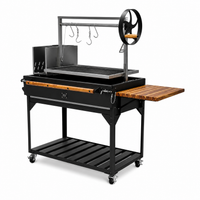 Premium Argentine/Santa Maria BBQ Grill with Wood Fire and Charcoal Grill