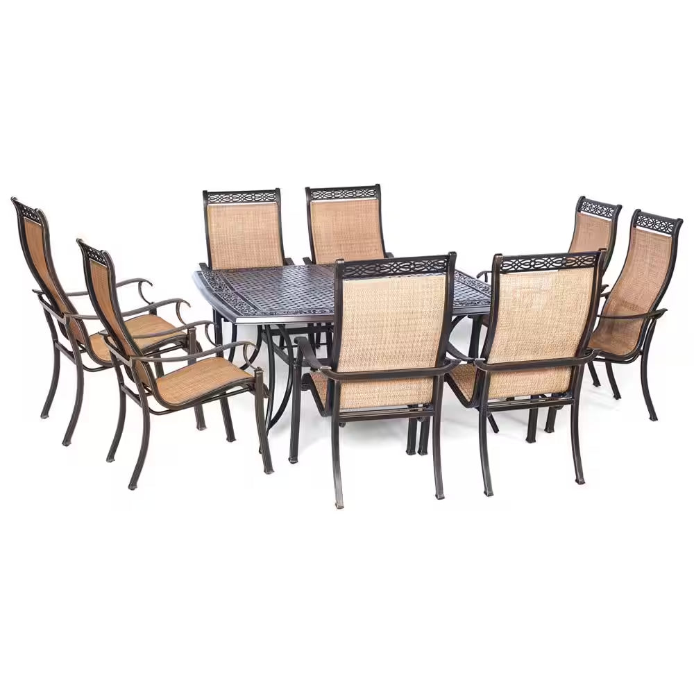Legacy 9-Piece Patio Outdoor Dining Set with Large Square Table