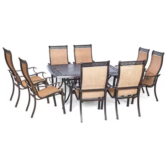Legacy 9-Piece Patio Outdoor Dining Set with Large Square Table