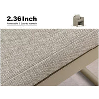 9-Piece Aluminum Outdoor Dining Set All-Weather Modern Rectangular Dining Table and Chairs with Olefin Cushions, Beige