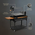 Premium Argentine/Santa Maria BBQ Grill with Wood Fire and Charcoal Grill