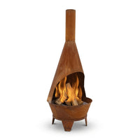 75 In. Rustic Chiminea Wood-Burning Fire Pit — Studio Shot