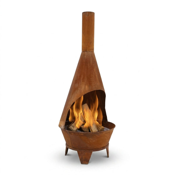 75 In. Rustic Chiminea Wood-Burning Fire Pit