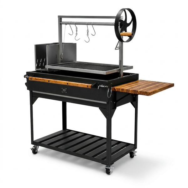 Premium Argentine/Santa Maria BBQ Grill with Wood Fire and Charcoal Grill